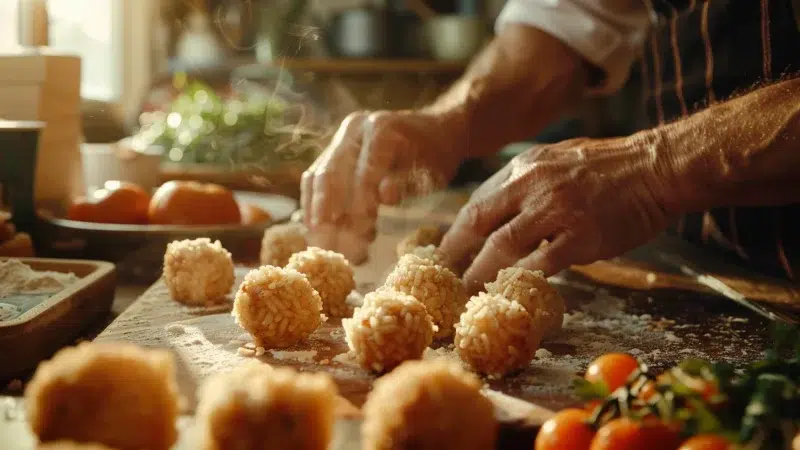 arancini à la mozzarella